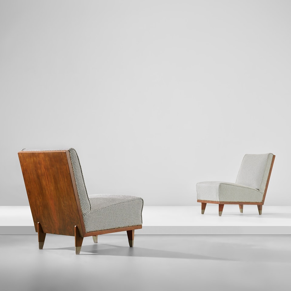 Pair of rare slip chairs by Gio Ponti