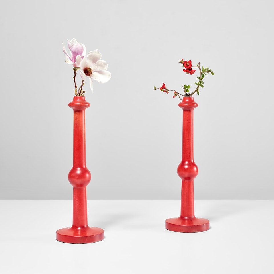 Pair of flower holders by Ettore Sottsass