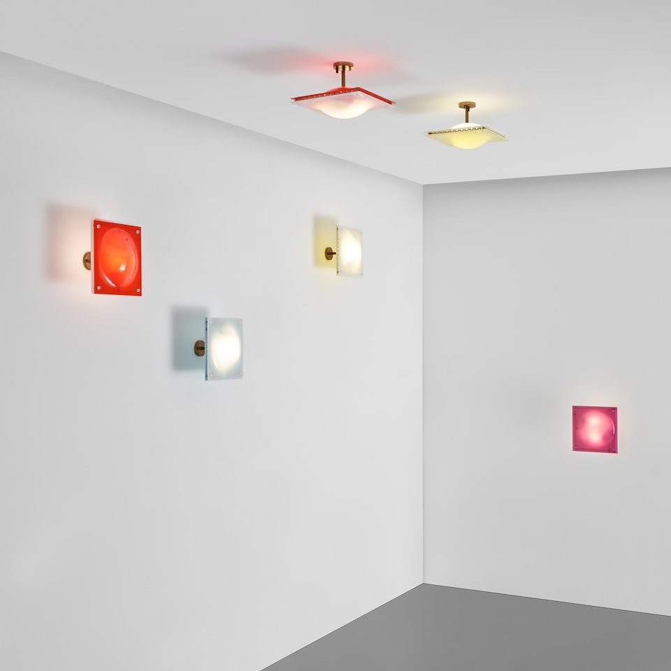 Set of six rare lights by Ettore Sottsass