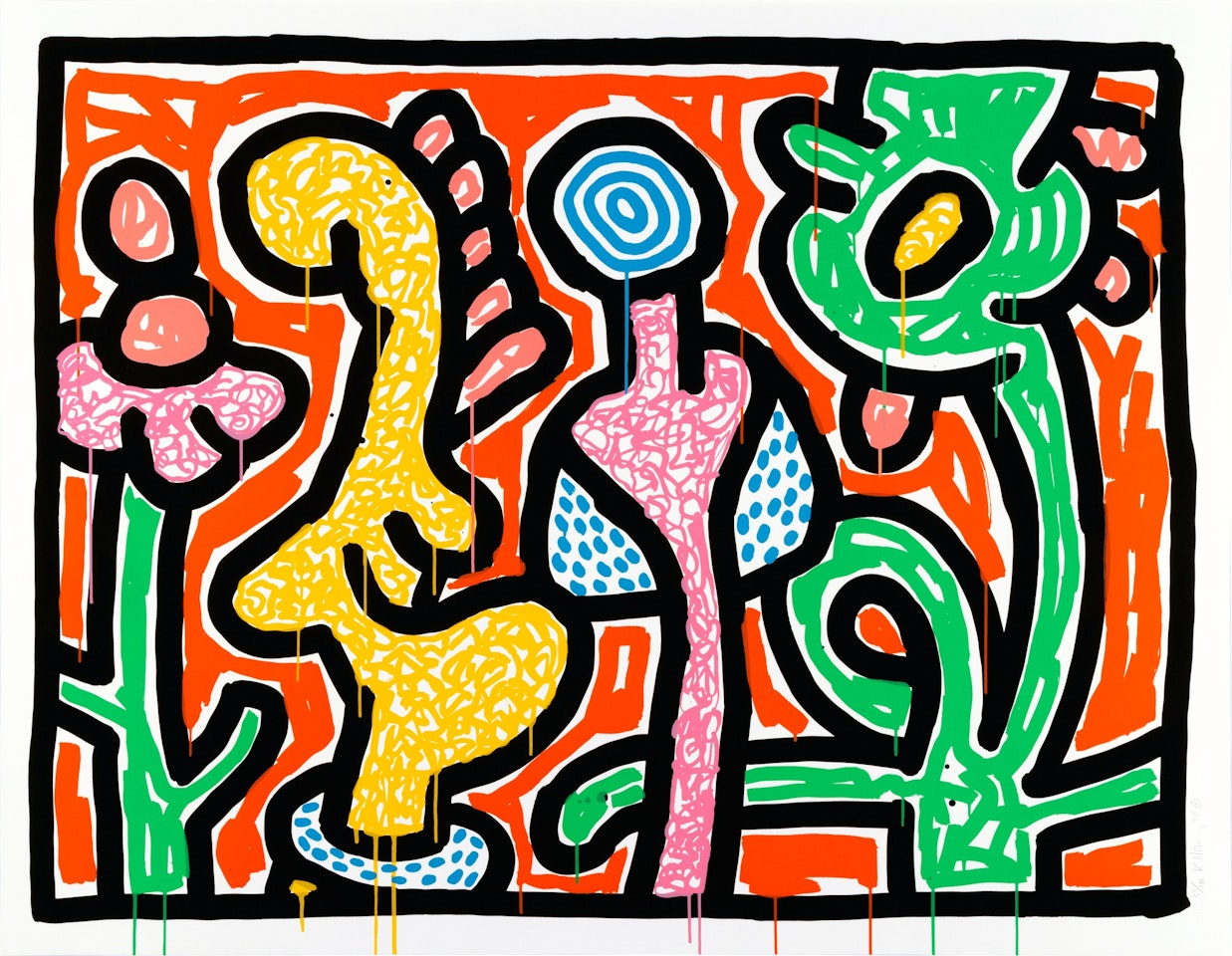 Flowers by Keith Haring