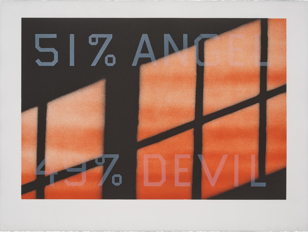 51% Angel / 49% Devil by Ed Ruscha
