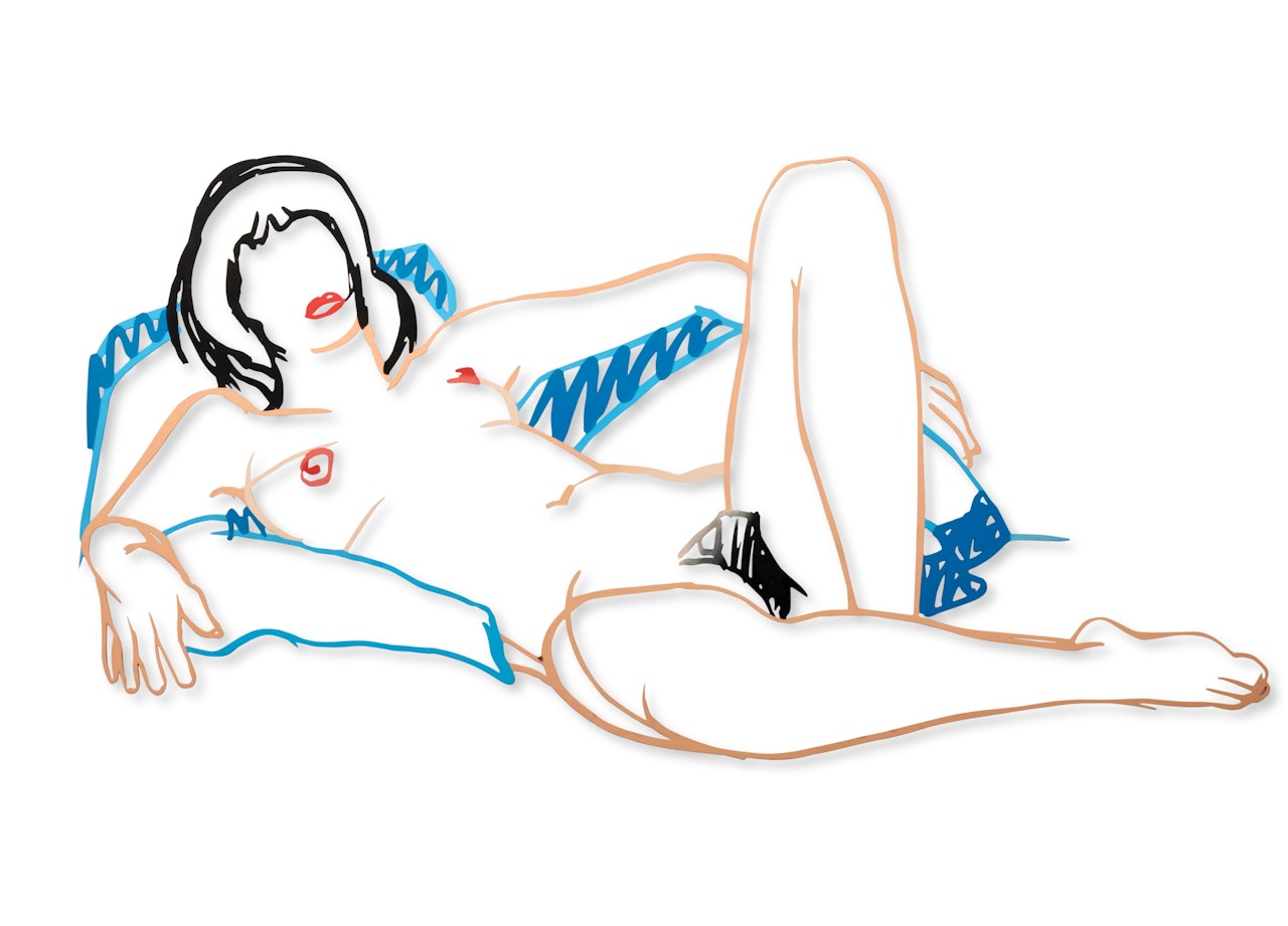 Monica Lying on Blanket by Tom Wesselmann
