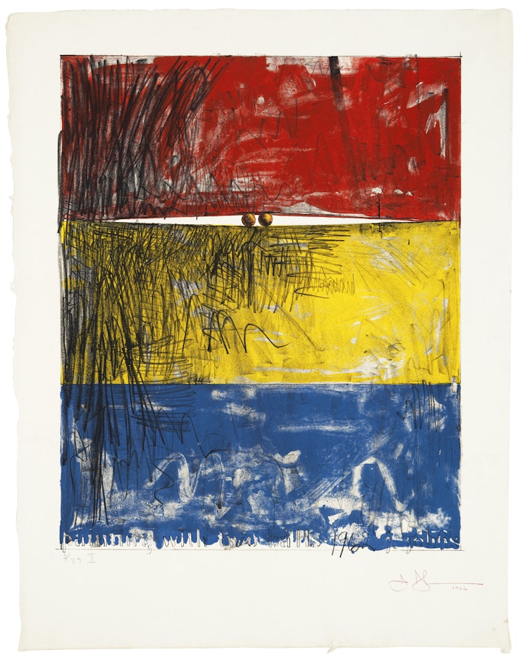 Painting with Two Balls I by Jasper Johns