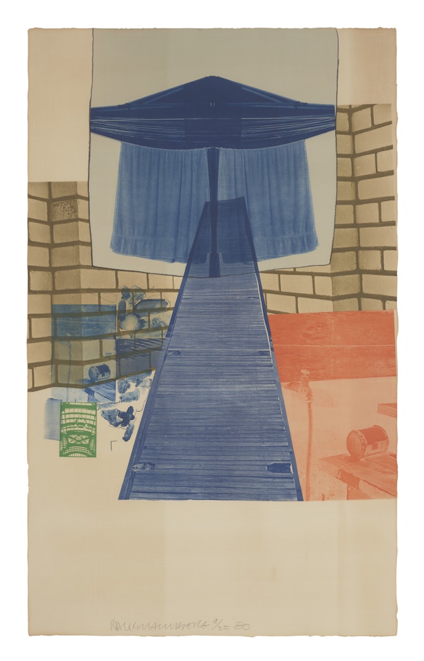 Lithograph IV, from Glacial Decoy Series by Robert Rauschenberg