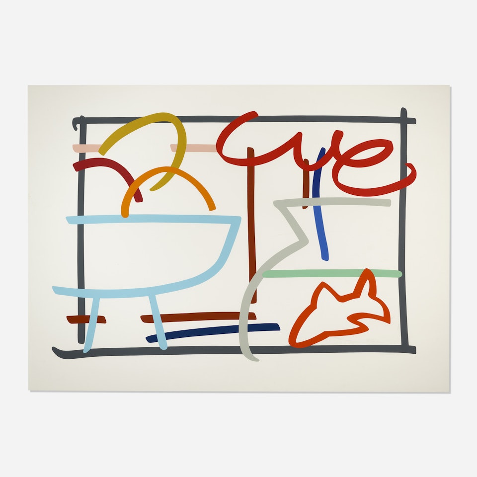 Fast Sketch Still Life with Fruit and Goldfish by Tom Wesselmann