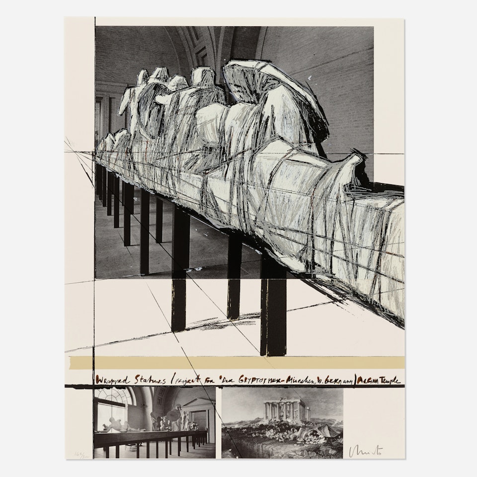 Wrapped Statues (Aegean Temple, Project for the Glyptothek, Munich) by Christo