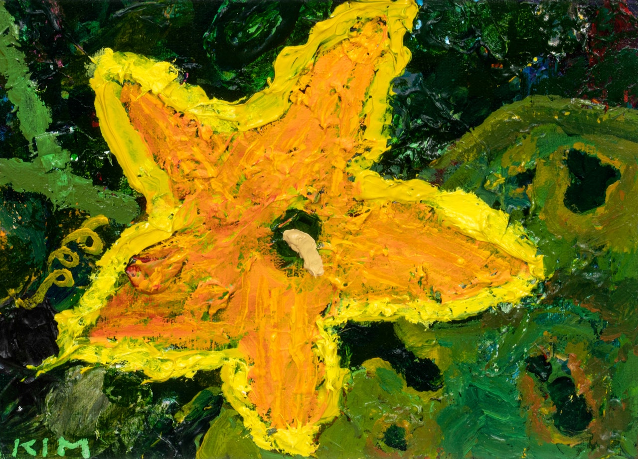 Pumpkin Flowers by Kim Chong Hak