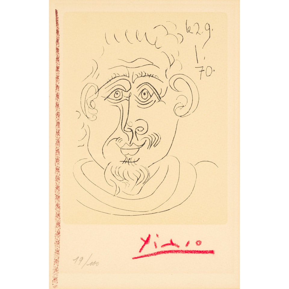 Tête d'homme au bouc (Head of a Man with Goatee) by Pablo Picasso