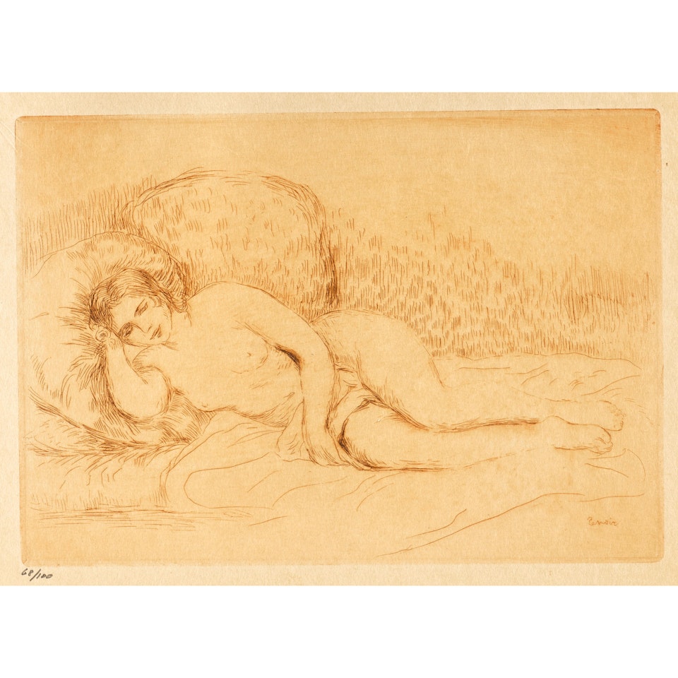 Femme nue couchée (tournée à gauche) (Reclining Female Nude, Turned to the Left) by Pierre-Auguste Renoir