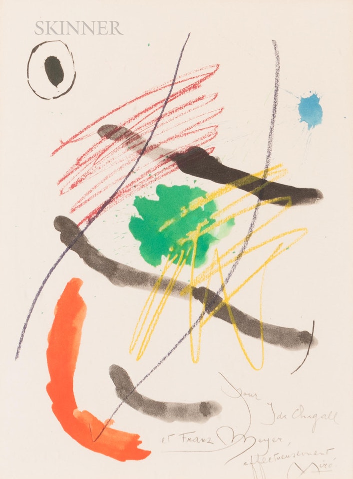 Pour Ida Chagall et Frans Meyer from Quelques fleurs pour des amis by Joan Miró