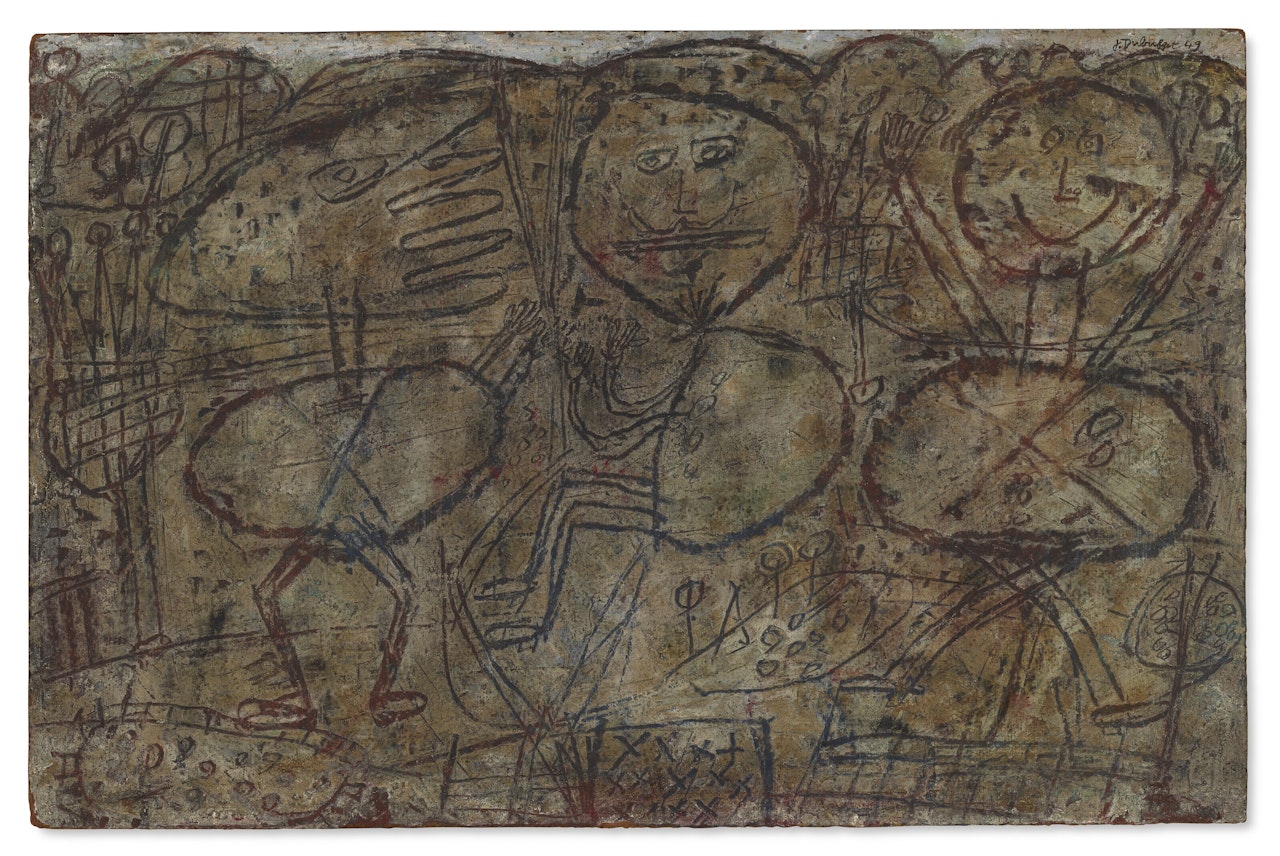 Paysage avec trois peronnages by Jean Dubuffet