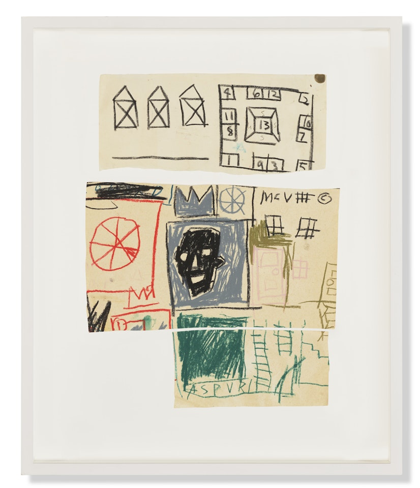 Untitled (First Collage Experiment, Modena Italy) by Jean-Michel Basquiat