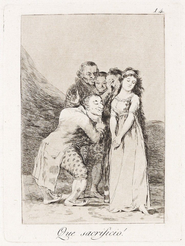 Que sacrificio! by Francisco José de Goya