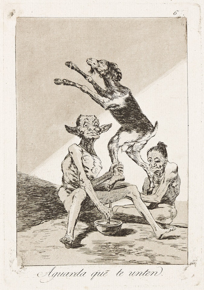 Aguarda que te Unten by Francisco José de Goya