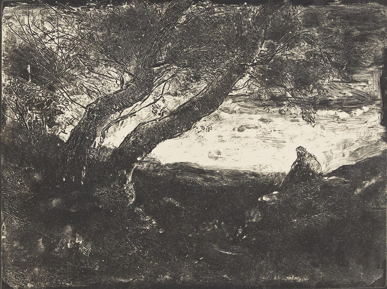 Le Songeur by Jean Baptiste Camille Corot