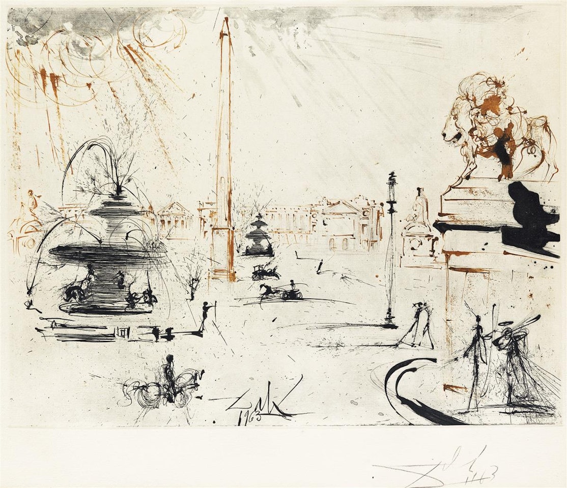 Place de la Concorde by Salvador Dali