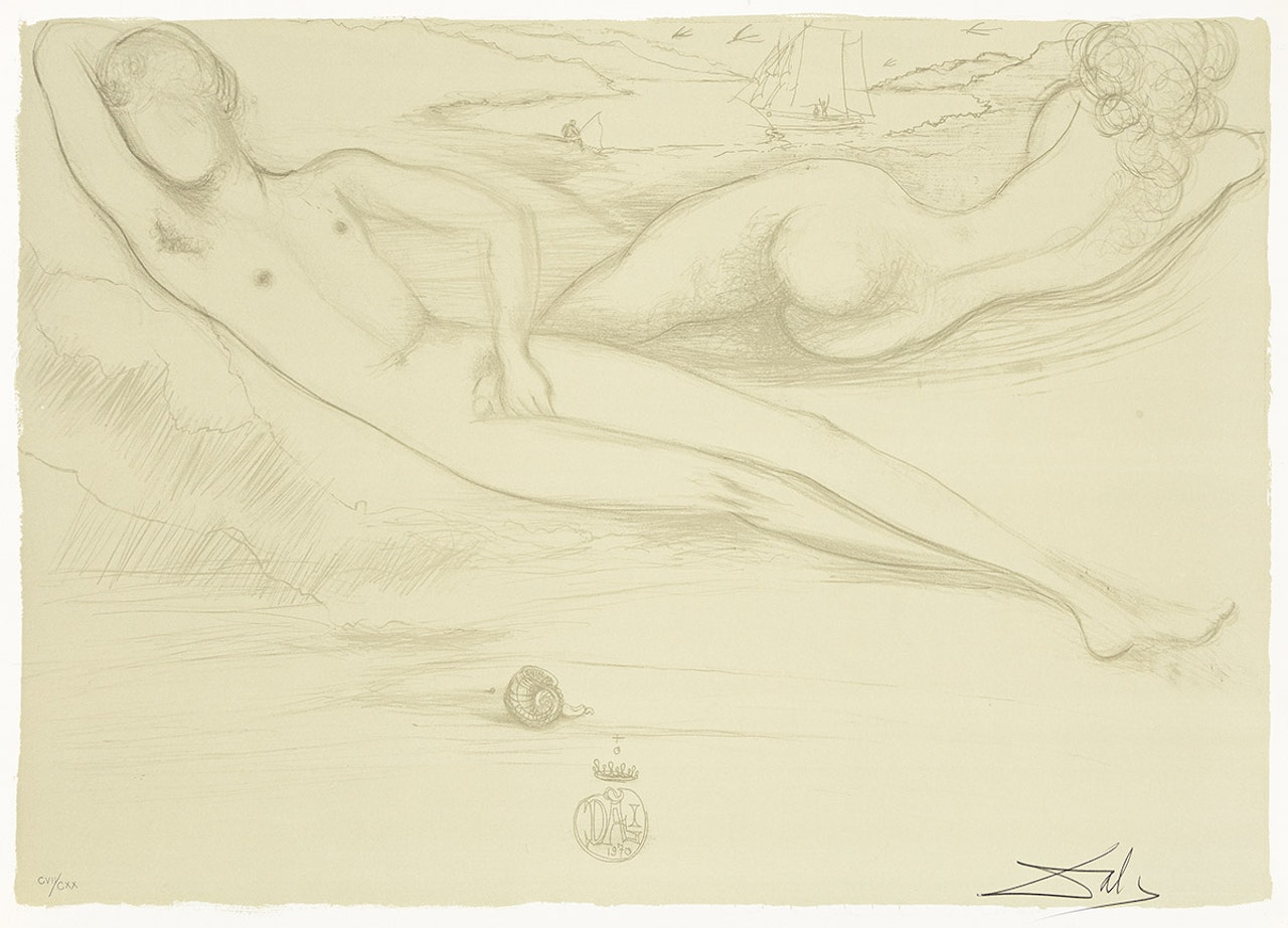 Couple nus by Salvador Dali