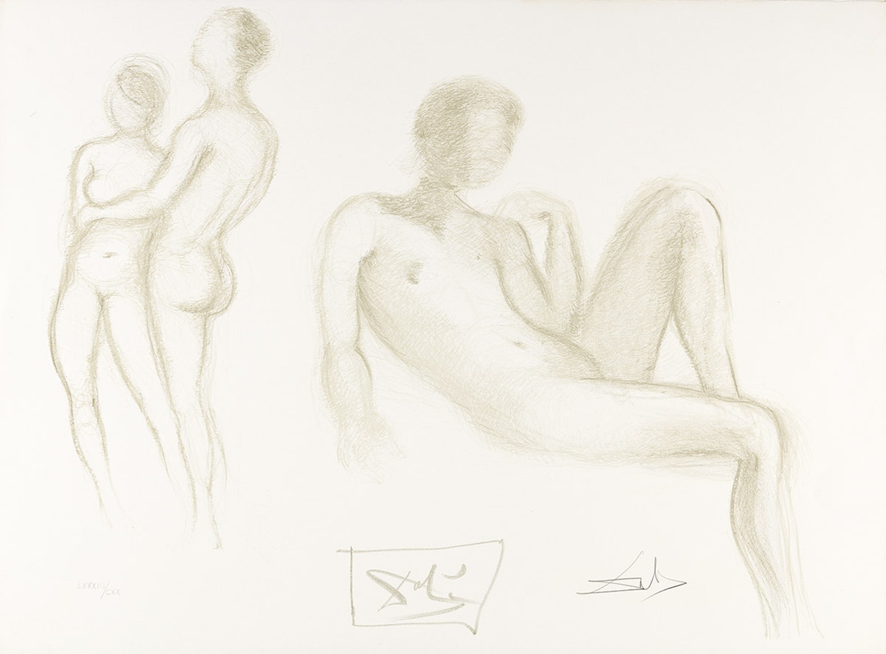 À la Plage by Salvador Dali