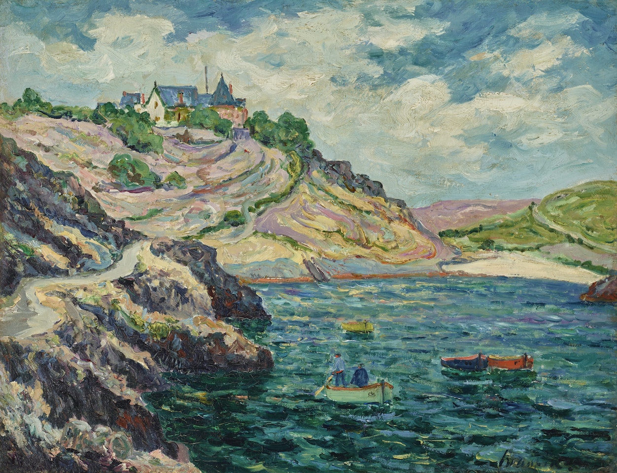 Le fond de l'anse de Port-Goulphar, Belle Ile by Maxime Maufra