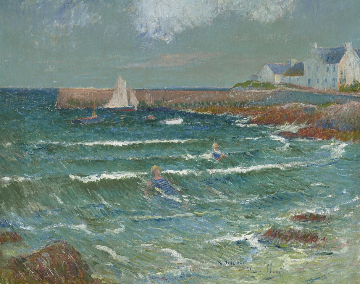 Baignade de mer à Lomener by Henry Moret