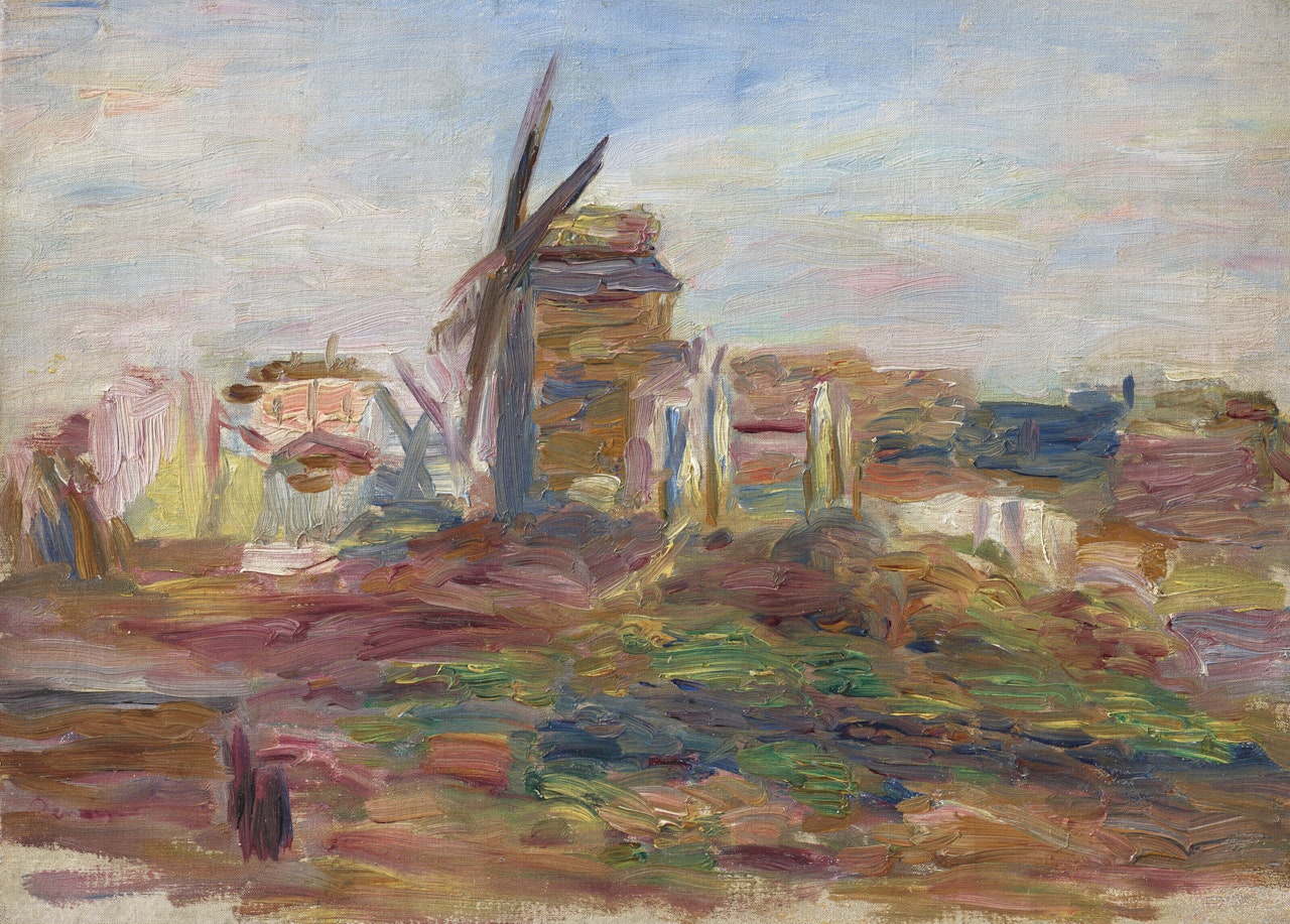 Moulin sur la colline de Montmartre by Pierre-Auguste Renoir