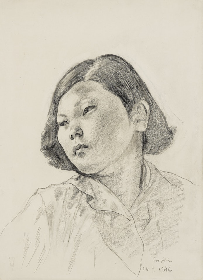 Jeune femme asiatique by Leonard Tsuguharu Foujita