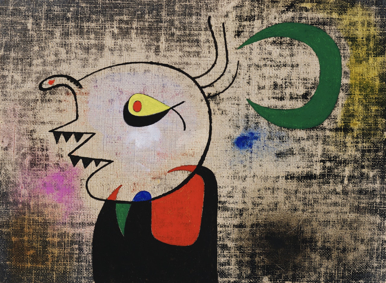 Femme devant la lune by Joan Miró
