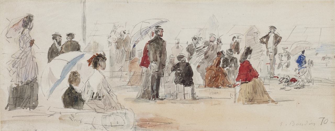 Scène de plage by Eugène Boudin