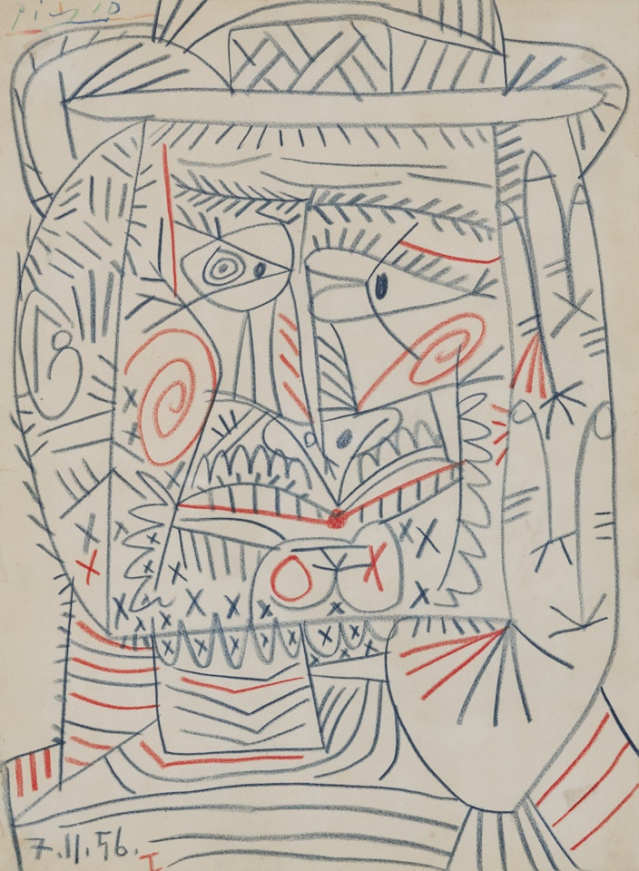 Tête d'homme au chapeau by Pablo Picasso