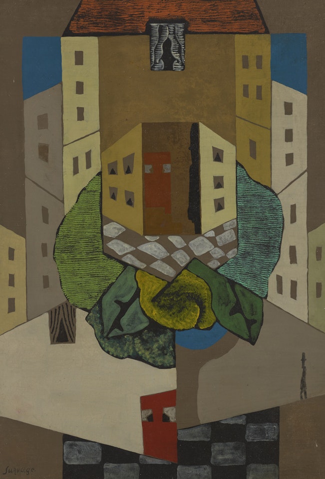 Maisons sur la place by Leopold Survage