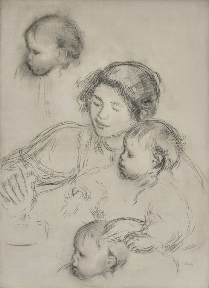 Gabrielle et Jean Renoir jouant—Étude by Pierre-Auguste Renoir