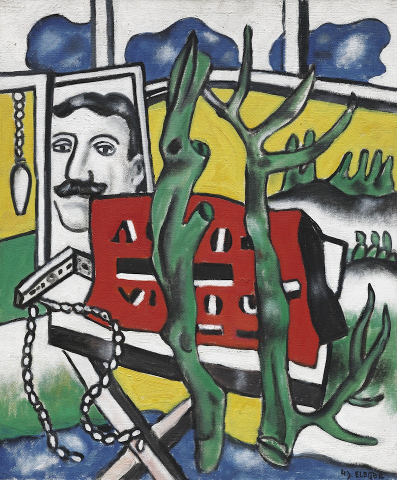 Une figure dans un paysage by Fernand Leger