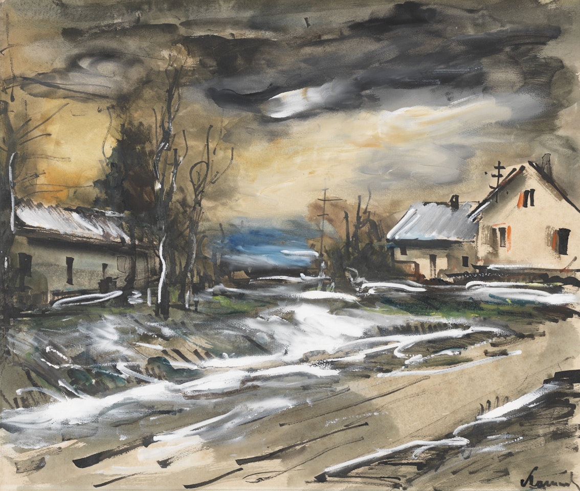 Le village enneigé by Maurice de Vlaminck