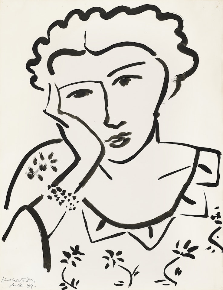 Jeune fille accoudée by Henri Matisse