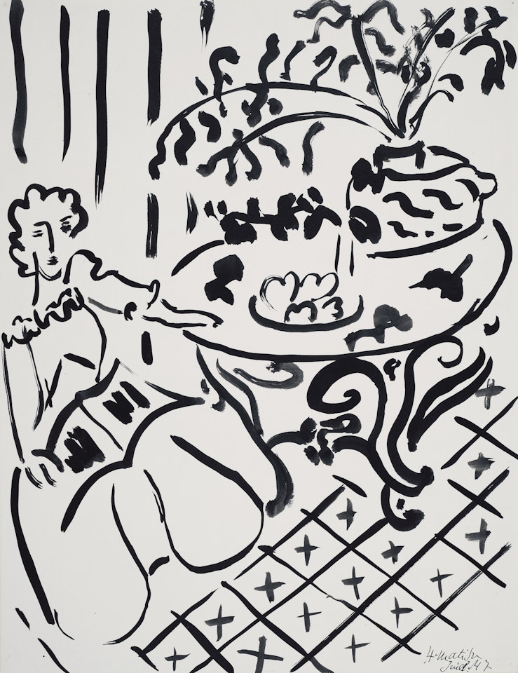Fille assise à table by Henri Matisse