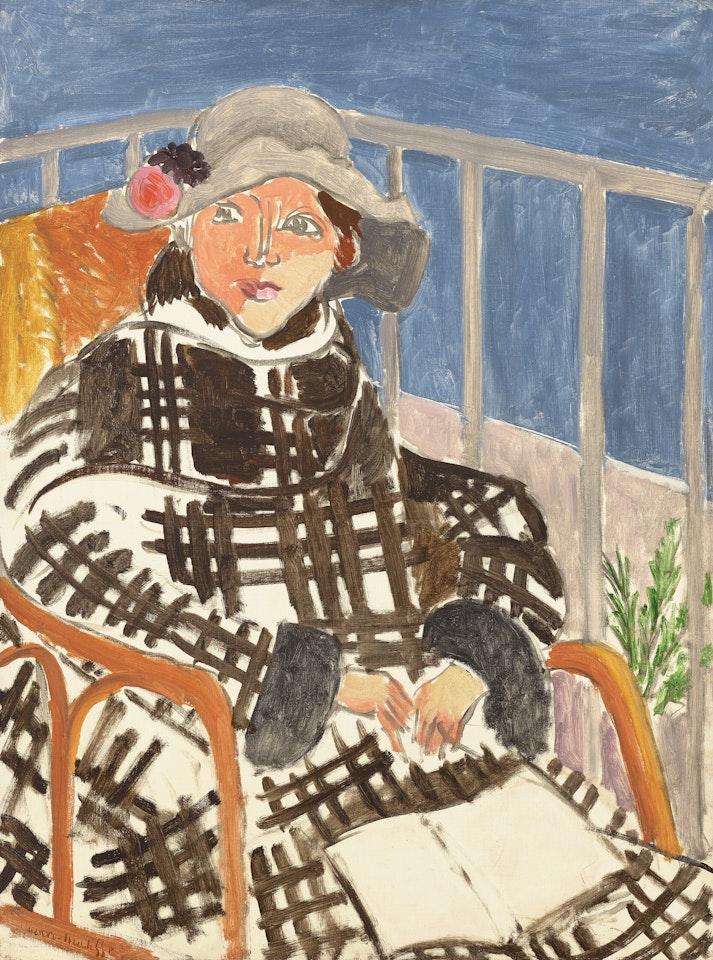Mademoiselle Matisse en manteau écossais by Henri Matisse