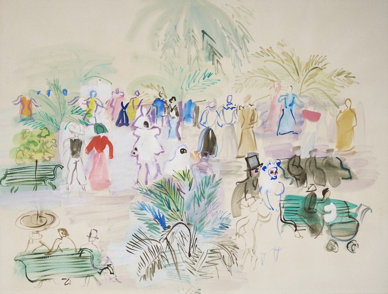 Bal masqué à Perpignan by Raoul Dufy