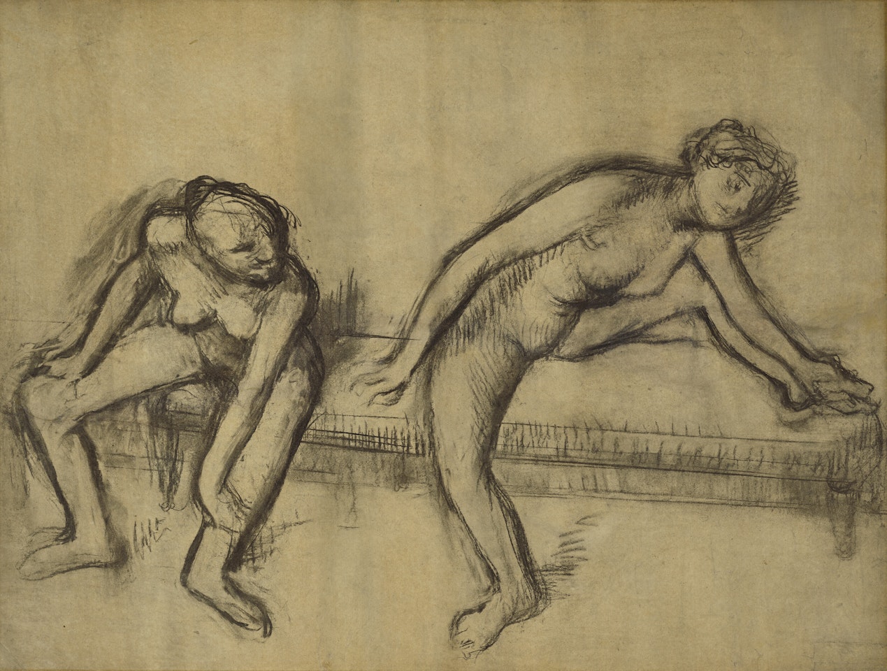 Deux danseuses sur un banc by Edgar Degas