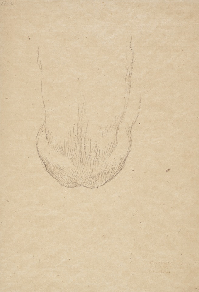 Sitzender männlicher Rückenakt by Gustav Klimt
