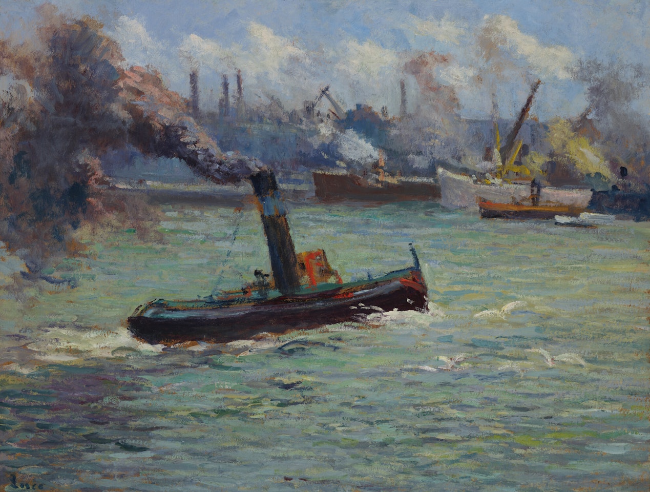 Le port de Rouen by Maximilien Luce