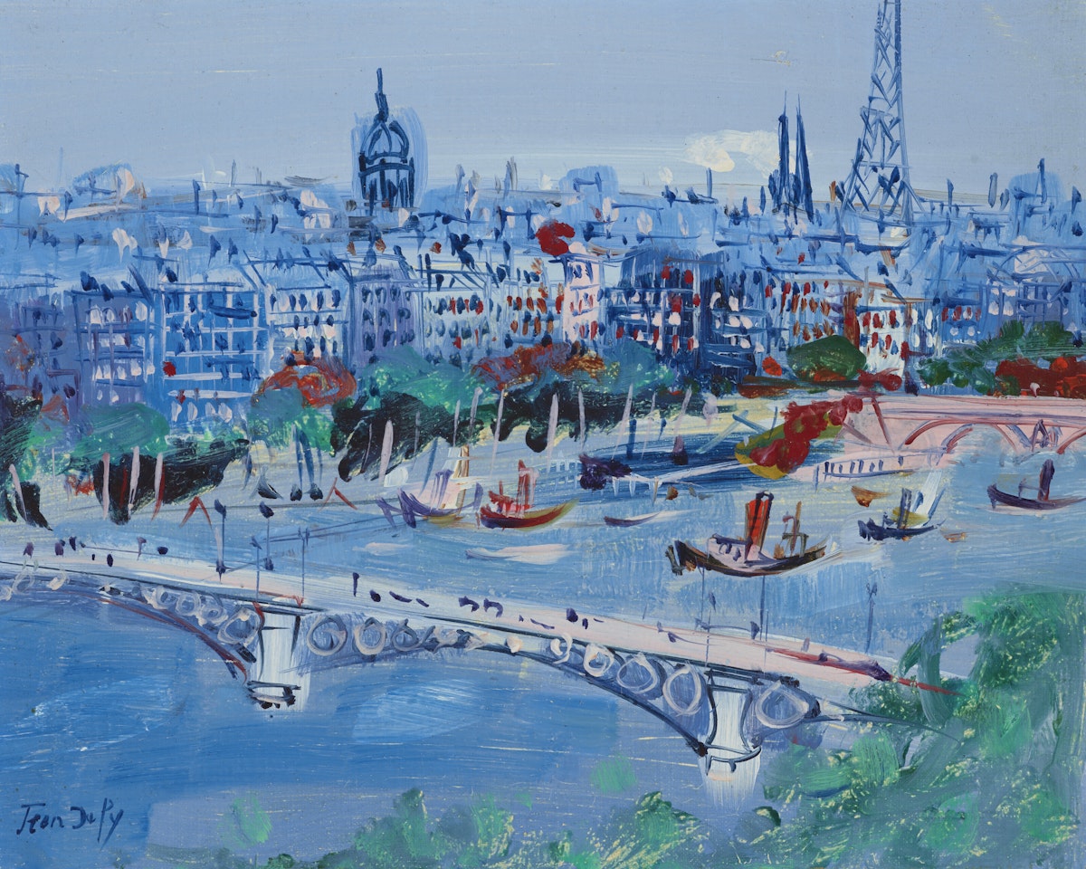 La Seine au pont du Carrousel by Jean Dufy