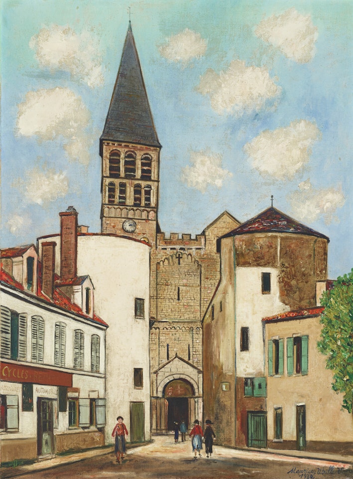 Église Saint-Philibert, Tournus (Saône-et-Loire) by Maurice Utrillo