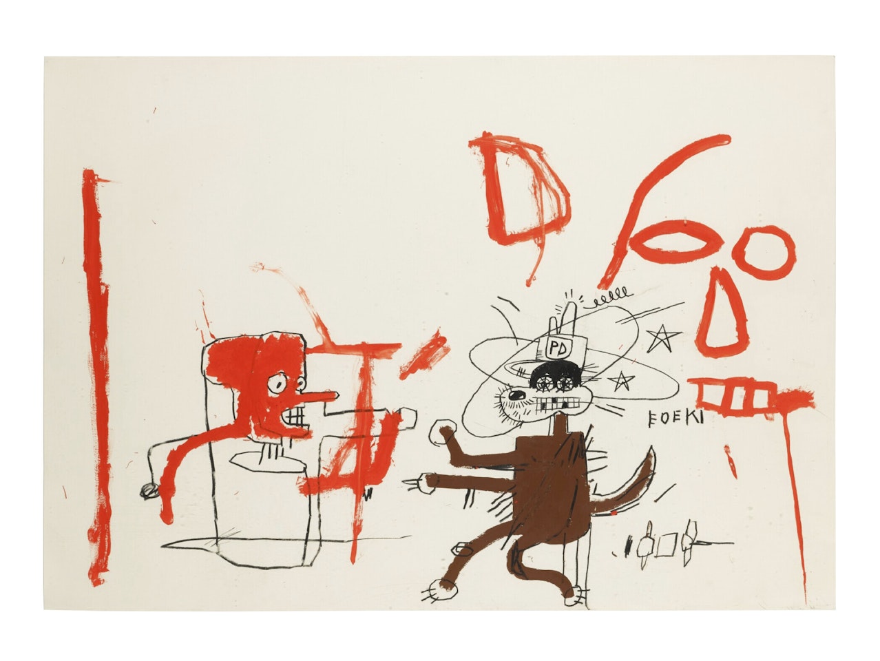 Untitled (Cartoon Dog) by Jean-Michel Basquiat