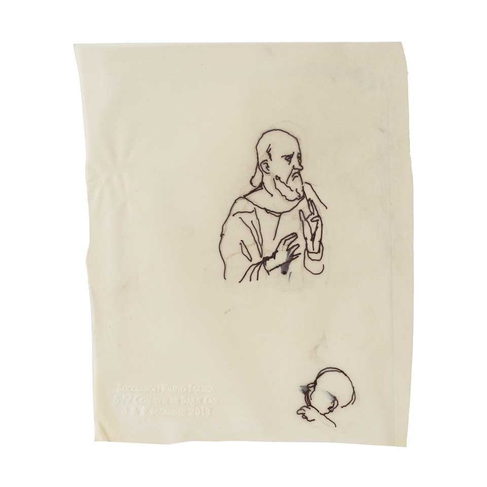 Christ pantocrator by Leonard Tsuguharu Foujita