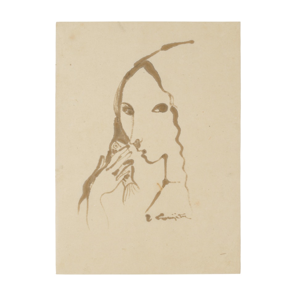 Femme au poisson by Leonard Tsuguharu Foujita