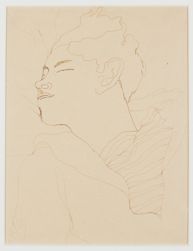 Portrait de Jean Desbordes endormi by Jean Cocteau