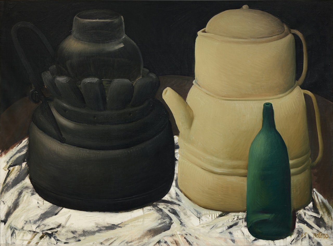 Stilleben mit Lampe by Fernando Botero