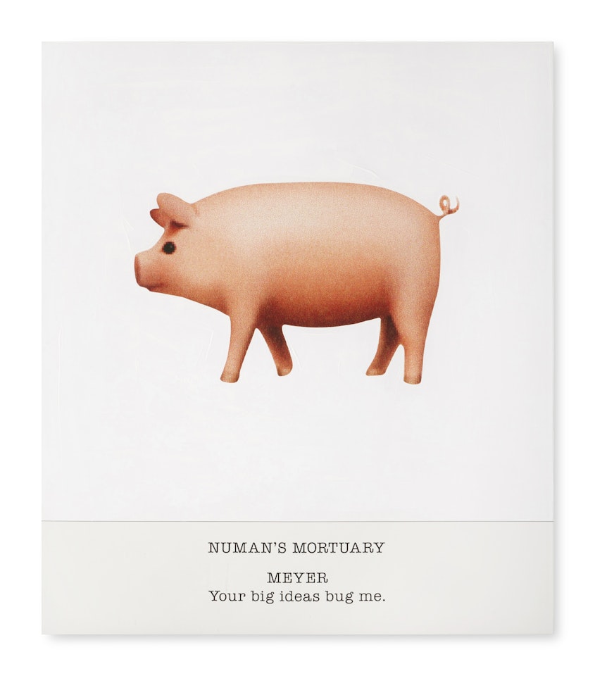 NUMAN'S MORTUARY MEYER Your big ideas bug me. by John Baldessari