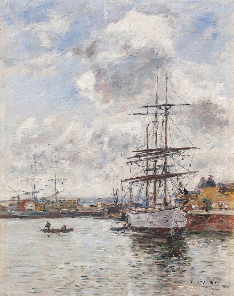 Deauville, Le bassin by Eugène Boudin