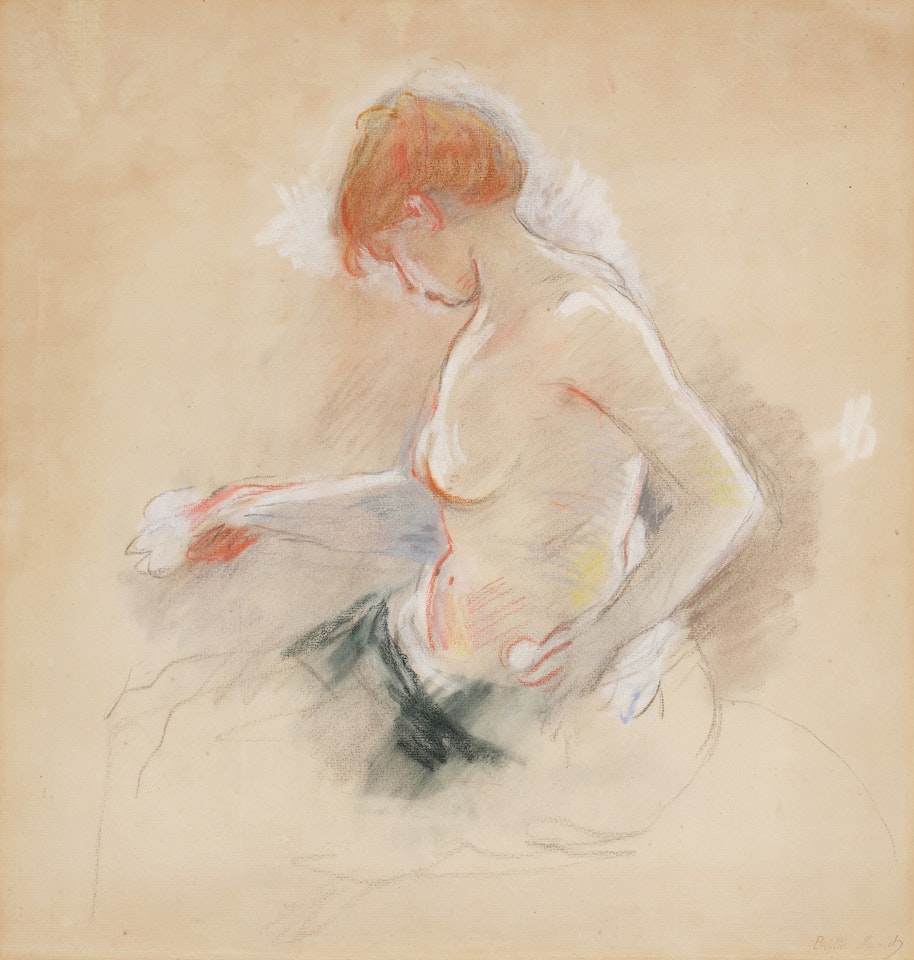 Jeune fille s’habillant by Berthe Morisot